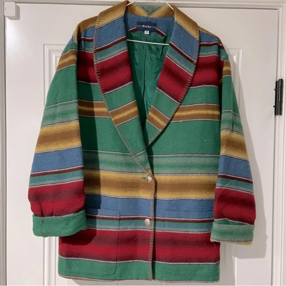 Ladies Size M Breeches Colorful Lined Jacket, 2 Button Closure, 2 Front Pockets - Picture 1 of 6